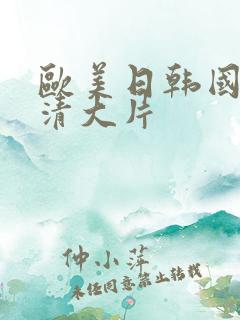 欧美日韩国产高清大片