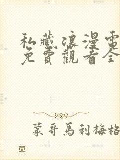 私藏浪漫电视剧免费观看全集完整