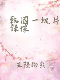 韩国一级片黄色录像