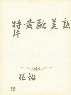 特黄欧美熟女大片