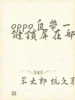 oppo自带一键锁屏在哪