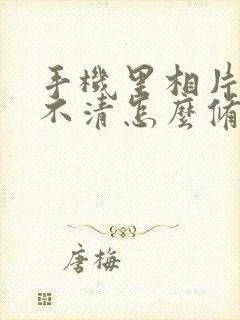 手机里相片模糊不清怎么修复