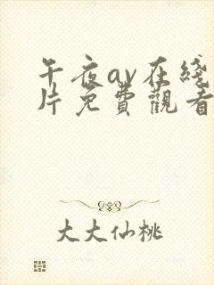 午夜av在线毛片免费观看