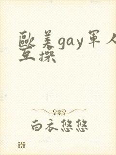 欧美gay军人互操