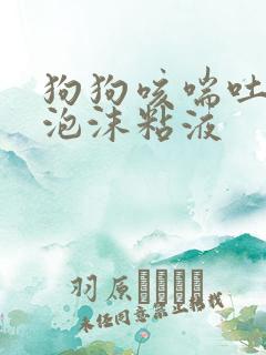 狗狗咳喘吐白色泡沫粘液