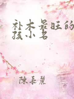 补木最旺的字女孩小名