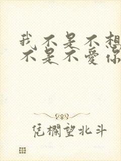 我不是不想你我不是不爱你是什么歌