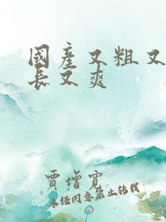 国产又粗又黄又长又爽