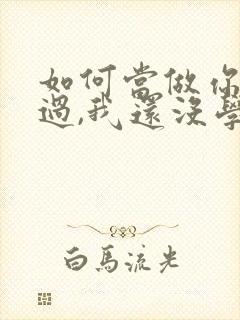 如何当做你没爱过,我还没学会的歌名