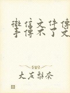 微信文件传输助手传不了文件