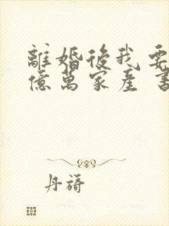 离婚后我要继承亿万家产 书名