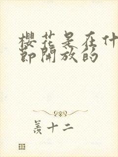 樱花是在什么季节开放的