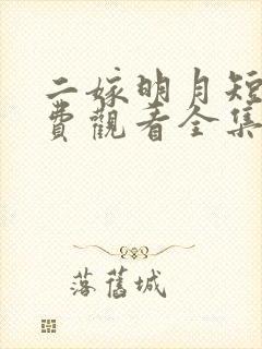 二嫁明月短剧免费观看全集高清版下载