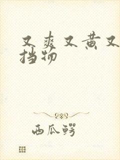 又爽又黄又无遮挡物