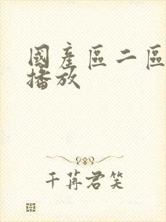 国产区二区在线播放