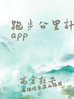 跑步公里计时器app
