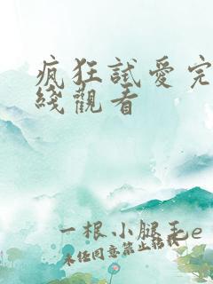 疯狂试爱完整在线观看