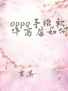 oppo手机软件商店如何更新
