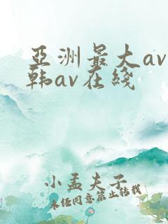 亚洲最大av日韩av在线