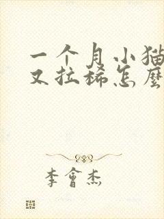 一个月小猫又吐又拉稀怎么办