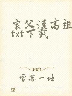 家父汉高祖免费txt下载
