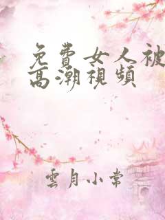 免费女人被爽到高潮视频