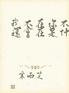 我不在你不在谁还会在是什么歌