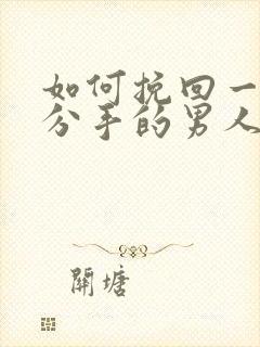 如何挽回一个刚分手的男人