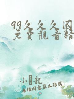 99久久久国产免费观看精品