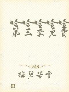 哈哈哈哈哈综艺第三季免费观看