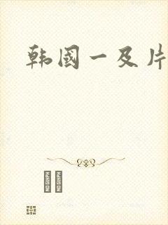 韩国一及片