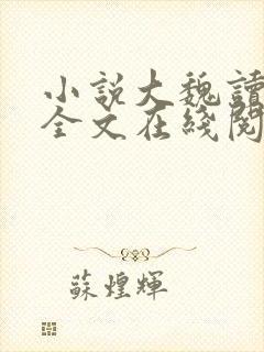 小说大魏读书人全文在线阅读