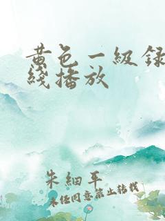 黄色一级录像在线播放