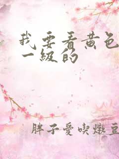 我要看黄色录像一级的