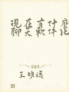 现在有什么交友聊天软件比较多人吗