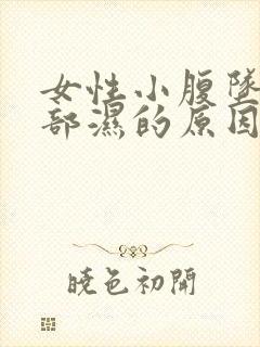 女性小腹坠胀阴部湿的原因