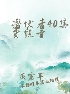 潜伏者40集免费观看