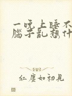 一晚上睡不着,脑子乱想什么原因