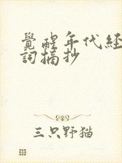 觉醒年代经典台词摘抄