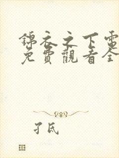 锦衣之下电视剧免费观看全集观看