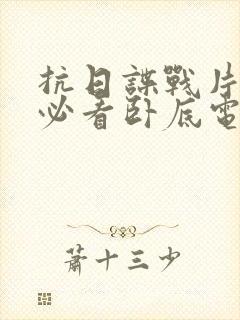 抗日谍战片十部必看卧底电视剧