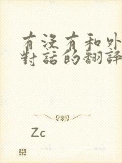 有没有和外国人对话的翻译软件