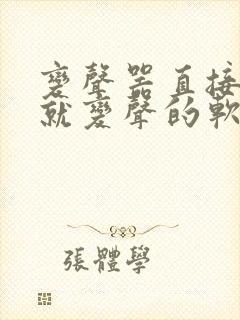 变声器直接说话就变声的软件