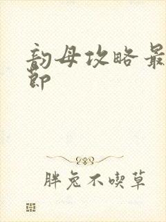 韵母攻略最新章节