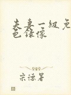 夫妻一级免费黄色录像