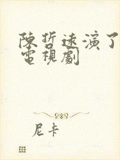 陈哲远演了什么电视剧