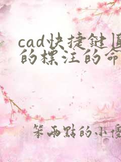 cad快捷键圆的标注的命令