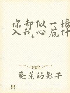 你却似一场雨落入我心底什么歌