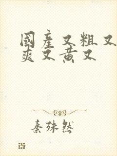 国产又粗又猛又爽又黄又