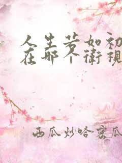 人生若如初相见在哪个卫视播出